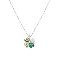 Collana Amen Donna Quadricuore in Argento Zircone CLPQUBMVE - CLPQUBMVE